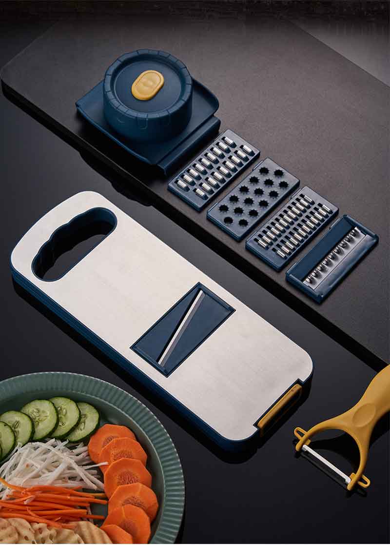 調理器セット セット おろし器 おろし みじん切り 細切り 千切り器 コンパクト 受け皿 薄切り 千切り 果物 千切りスライサー おしゃれ みじん切り 野菜調理器セット 野菜スライサー 多機能スライサー キッチンスライサー キッチン用品 happystream-10102994 ハッピーストリーム サンプル画像2