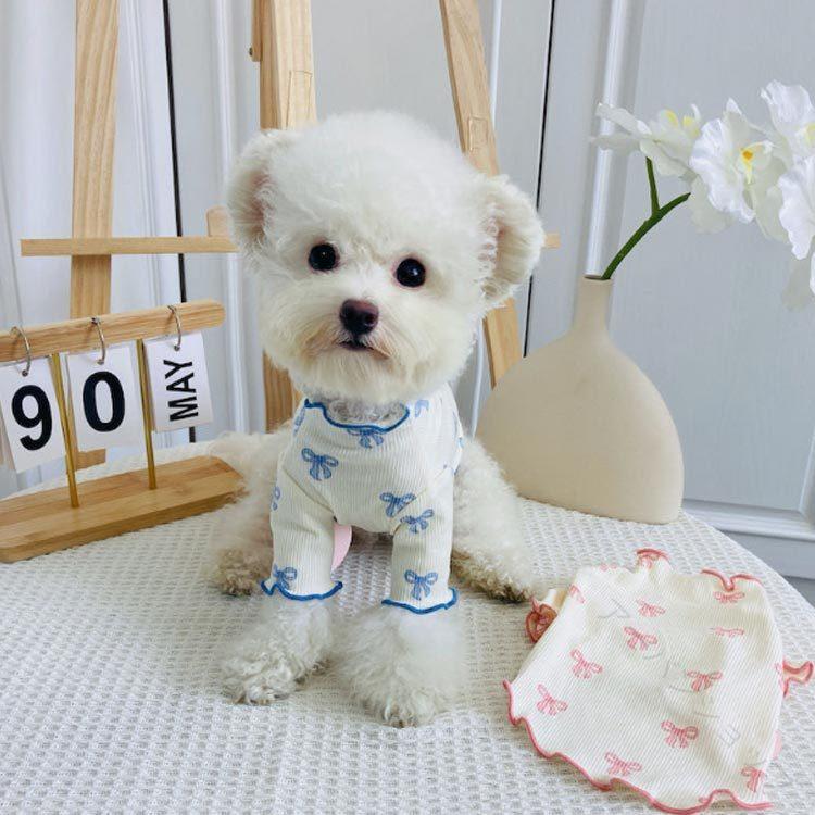 犬服 猫服 いぬ服 ねこ服 小型犬 中型犬 春夏用 タンクトップ リボン柄 薄手 涼しい 可愛い おしゃれ ペットウェア ドッグウェア 抜け毛防止 散歩 部屋着 夏用 チワワ ダックス トイプードル マルチーズ XS S M L XL