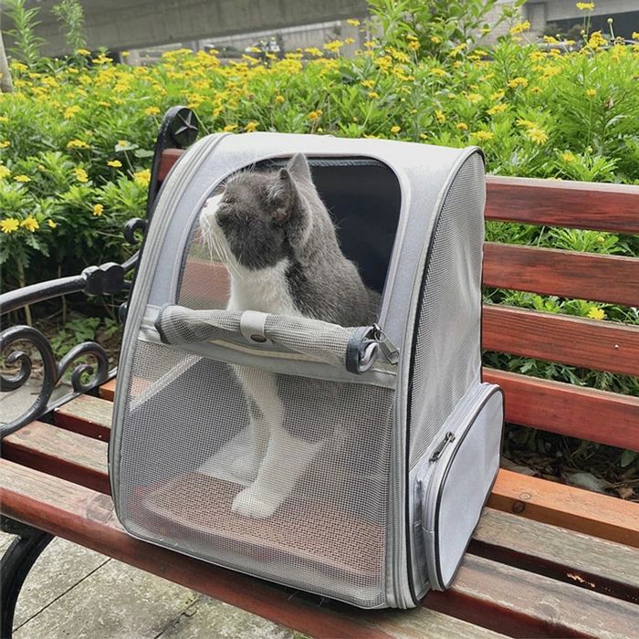 バッグ 折りたたみ お出かけ グレー 小型犬 通院 旅行 猫 避難用 ペット ペットキ...