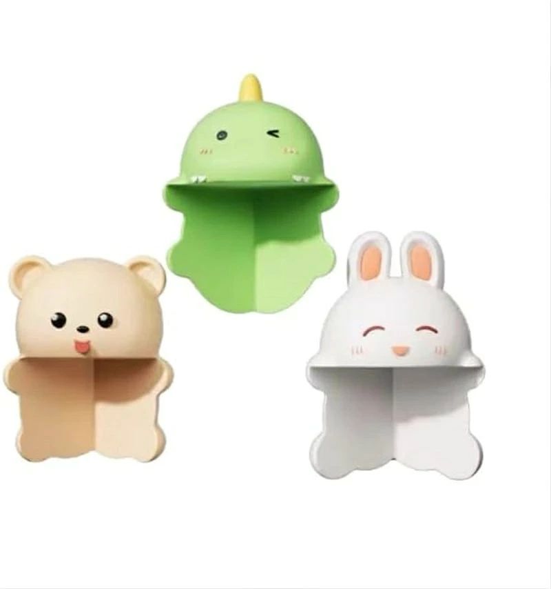 ハッピーストリームのかわいい 動物 コーナーガード 赤ちゃん用 家具コーナープロテクター 柔軟素材 衝撃吸収 防水 ウサギ?クマ?恐竜デザイン 3個セ｜アングル2