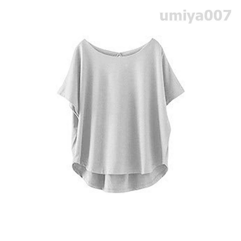 Tシャツ レディース トップス カットソー Uネック バックタック 夏 夏服 半袖 ゆったり tシャツ 吸水 速乾 父の日 おしゃれ 母の日 3