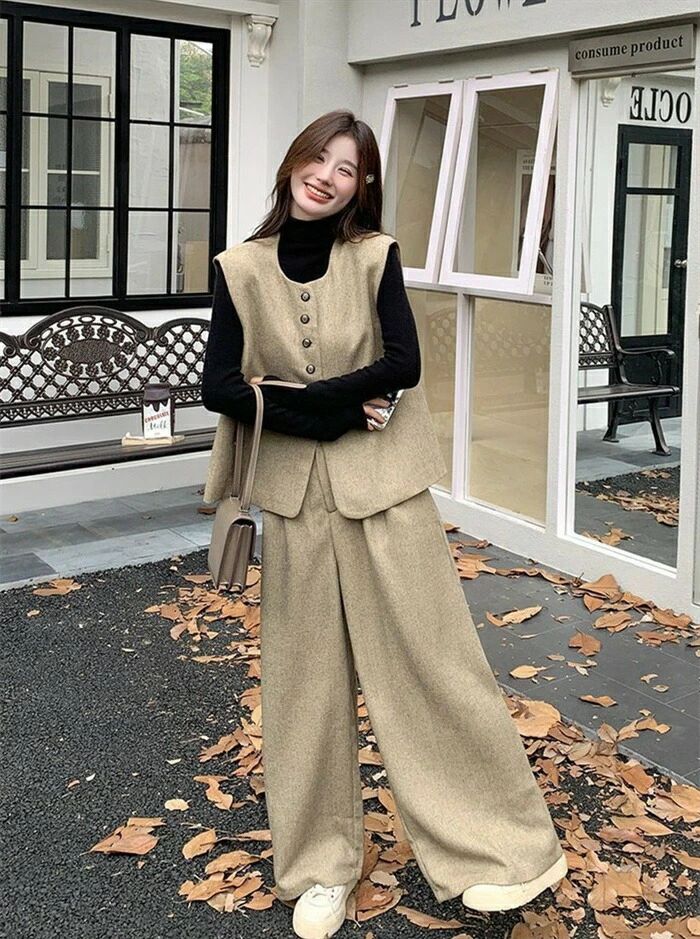 入園式スタイル 上下セット レディーススーツ パンツスーツ 入学式スーツ 体型カバ...