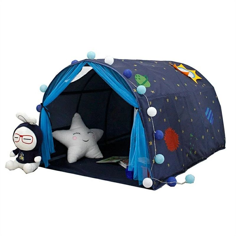 子供用 ベッドテント屋内テント テント プレイハウス キッズプレイテント 防蚊帳付き プライバシースペース眠っている屋内玩具ゲ