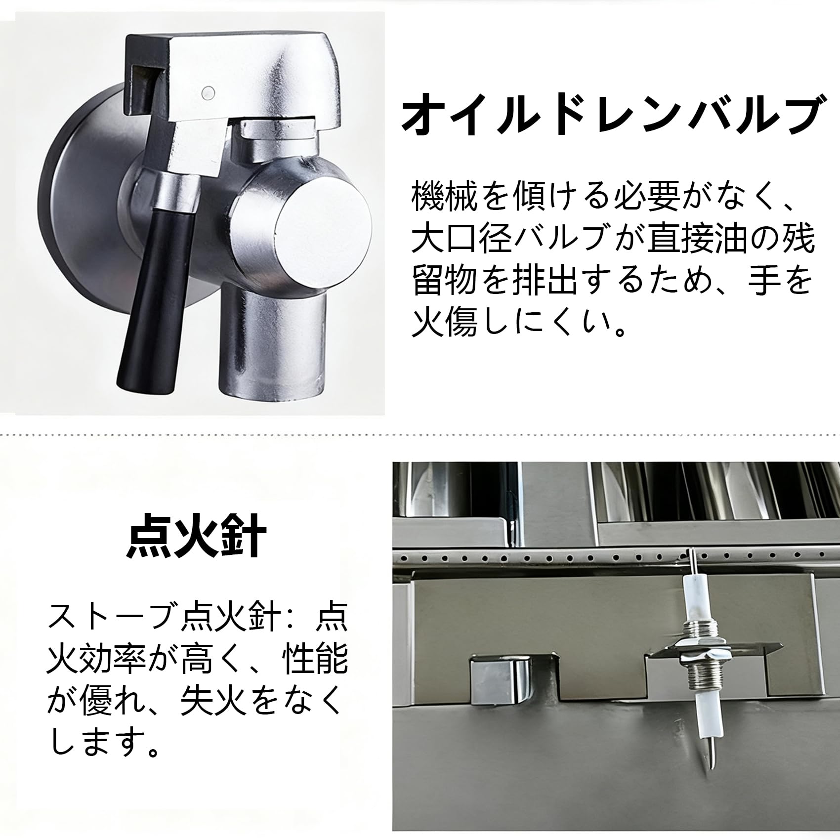 ガスフライヤー 業務用 卓上フライヤー 大容量 ステンレス鋼 揚げ物器 バスケット ...