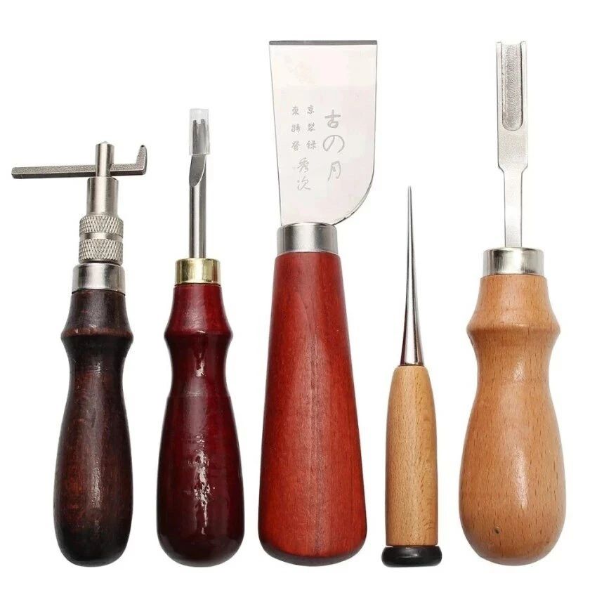 【レザークラフトツールセット 37点】革細工 工具セット DIY 手縫いキット 菱目打...