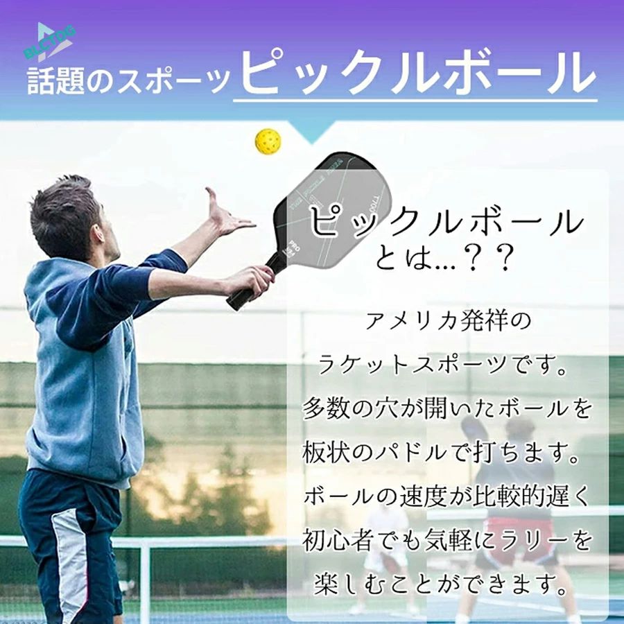 ハッピーストリームの運動 アウトドア カーボンファイバー アウトドア カップル 軽量 ピックルボールラケット ラケット×2個 レジャー ボール×4個 ラケット 中級者 軽量 バッグ パドル T700 ピックルボール スポーツ パドルセット 上級者 収納バッグ×1個 スポーツ セット カーボン 耐久性｜アングル2