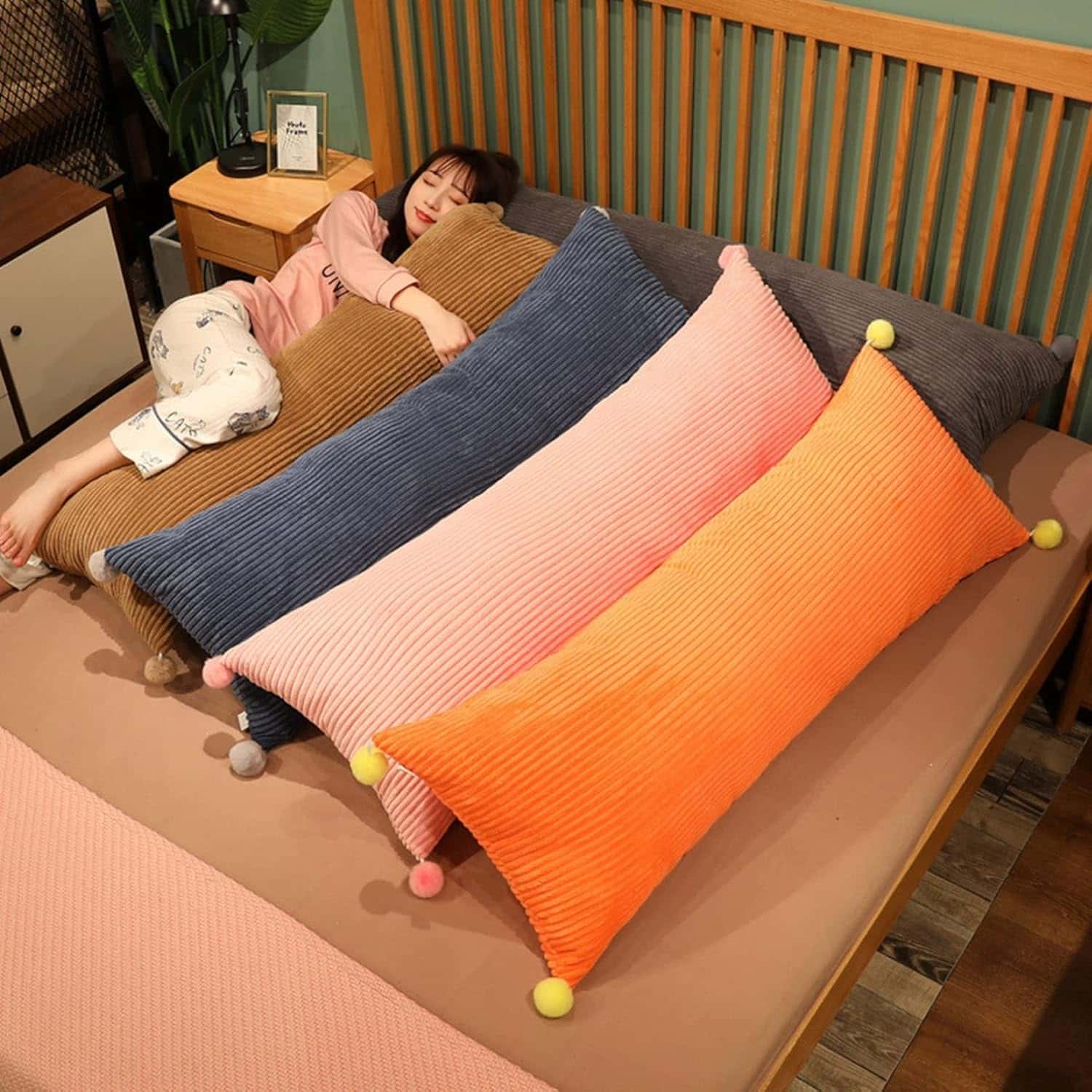 安眠枕 背もたれクッション 60*45CM 癒し 男女兼用 多機能 添い寝枕 45*45CM 柔ら...