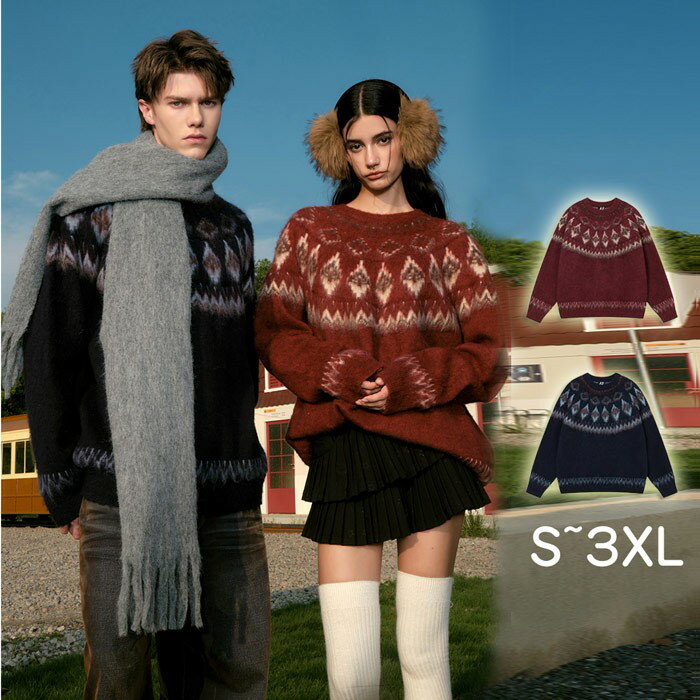 ペアルック ニット メンズ レディース X`masお祝い プレゼント クリスマス セーター ニット ゆったり ..