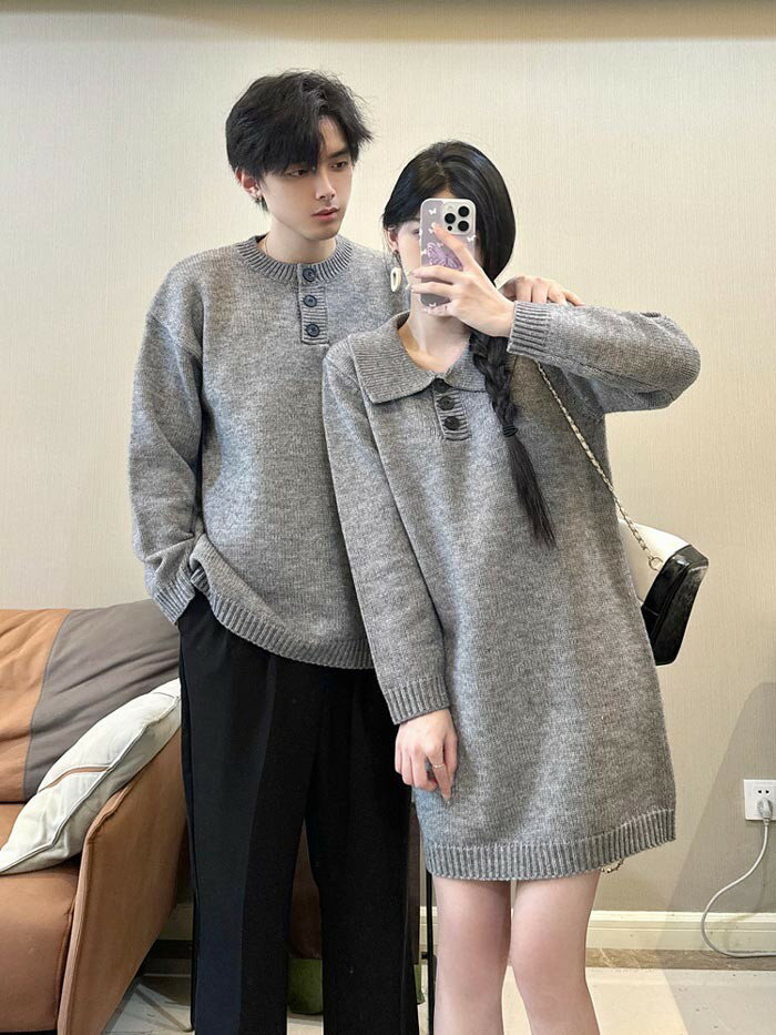 トップス メンズ レディース セーター ニット ペアルック リンクコーデ お揃い 長袖 ニットワンピース ニットワンピ 秋冬 クリスマス 誕生日 プレゼント お友達 おしゃれ デート 可愛い d7098c0c0m3