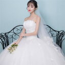 ドレス ウエディングドレス ロングドレス エレガント イブニングドレス Aライン ベール付き 披露宴 二次会 結婚式 イベント 演奏会 発表会 ナイトドレス 大きいサイズ ホワイト da554c0c0x1