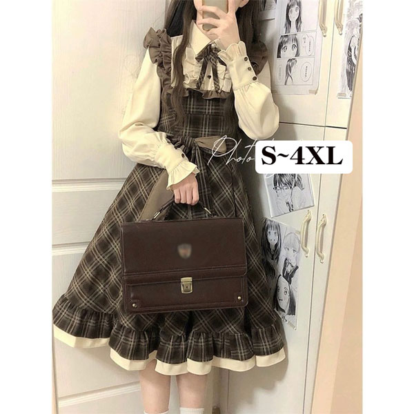 長袖ワンピース制服ロリータJK服女...