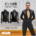 メンズ ラテンダンス用シャツ 男性用 ダンス衣装 上着 ダンスウェア 練習着 Vネック 男性スタンダード衣装 フラメンコ チャチャチャ ルンバ ラテン シャツ ...