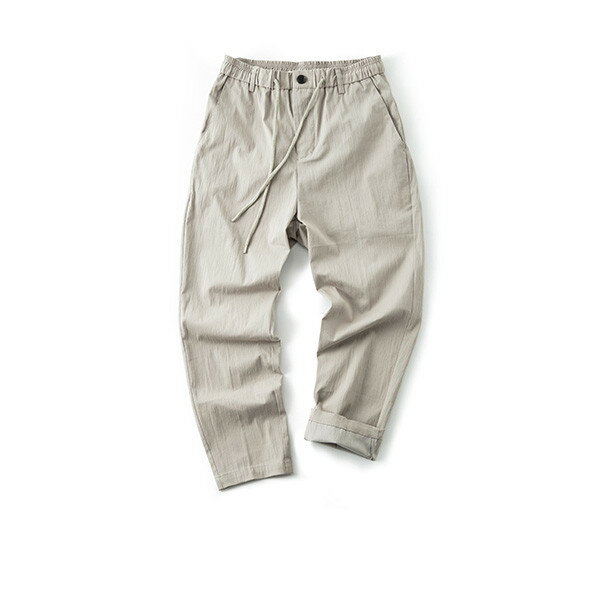 パンツ メンズ ワイドパンツ 快適な着心地 夏 クロップドパンツ 涼しい 楽ちん ゴムパンツ 長ズボン アンクルパンツ 9分丈 半端丈 無地 シンプル カジュアル ルームウェア 部屋着 普段着 黒 大きいサイズ 父の日ギフト プレゼント eg193c0c0x1