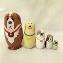 マトリョーシカ アニマル オブジェ 5個組 工芸品 逸品 洋風 動物 アニマル ギフト プレゼント かわいい 雑貨 人形 インテリア 北欧 北欧雑貨 おしゃれ おもちゃ 飾り 誕生日 キッズ 子供部屋 女性 ハロウィン クリスマス ja193c0c0m3