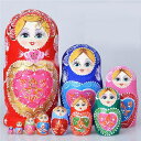 【マトリョーシカ】10個組 ロシアお土産 サファイア クラシック人形 クリスマス アメリカボダイ樹 置物 新築祝い 贈り物 装飾 結婚式 誕生日プレゼントja232c0c0x1