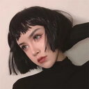 ウィッグ ボブ ショート ふんわり前髪 前髪あり ブラック 黒髪 フルウィッグ 可愛い コスレ ロリータ ゴスロリ 原宿 レディース コスチューム 仮装 大人 おしゃれ 普段使い 日常使い イベント 学園祭 演劇 舞台 学芸会 文化祭 ハロウィン dp086c6c6x1