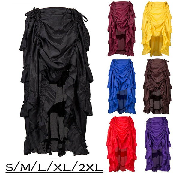 スカート レディース ボトムス コスプレ衣装 バッスルライン フリル ボリューム ミニ丈 イレギュラーヘム 大人 演奏会 撮影用 舞台 ステージ衣装 演劇オペラ...
