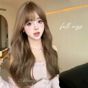 ウィッグ ブラウン レディース フルウィッグ ロング 巻き髪 ぱっつん前髪 前髪あり 可愛い かわいい 大人用 コスプレ ロリータ ゴスロリ コスチューム 原宿...