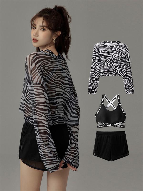 水着 タンキニ レディース 体型カバー 中学生 高校生 3点セット 長袖シャツ ラッシュガード ママ水着 セパレート ショートパンツ 10代 20代 韓国 小胸 二の腕カバー 露出控えめ 女の子 30代 海 プール リゾート おしゃれ 可愛い カバーアップ 胸パッド付き k2033d7d7x1