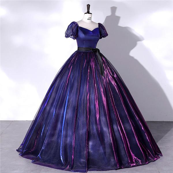 ロングドレス 演奏会 ピアノ 発表会 ビッグカラー ファスナー フェミニン 小さいサイズ 袖付き 袖あり 大人 母親 結婚式 体型カバー 謝恩会 卒業式 花嫁 誕生日会 ステージ 20代 30代 40代 黒 ブラック パープル da624g4g4x1