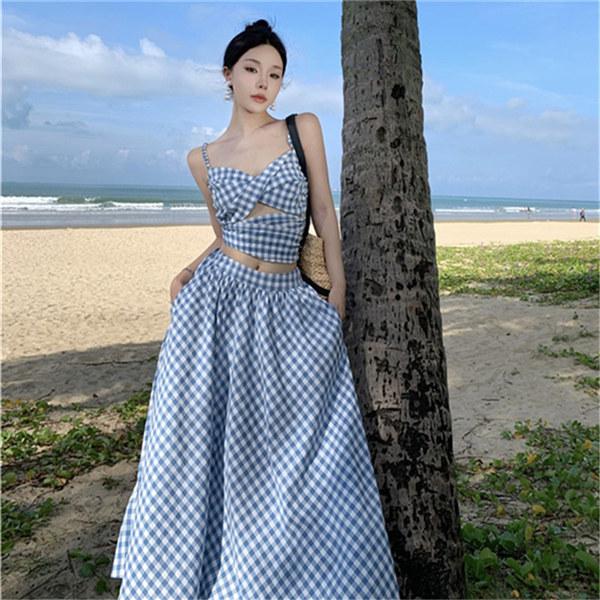 乐天商城 - きれいめ ハワイ 沖縄 旅行用 リゾートワンピース レディース サマードレス ワンピース 夏ワンピ ロング おしゃれ ファッション 春夏 カジュアル la183g4g4x1