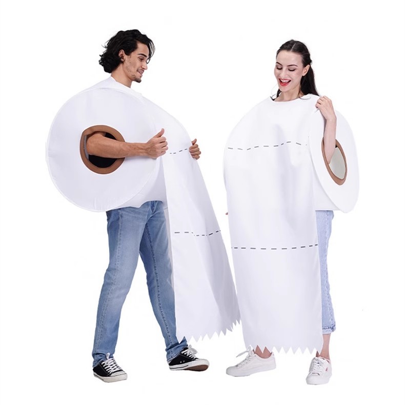 ハロウィン コスプレ 衣装 おもしろ トイレットペーパー 着ぐるみ ペア カップル メンズ レディース 男女兼用 コスチューム 仮装 イベント 文化祭 学園祭 ...