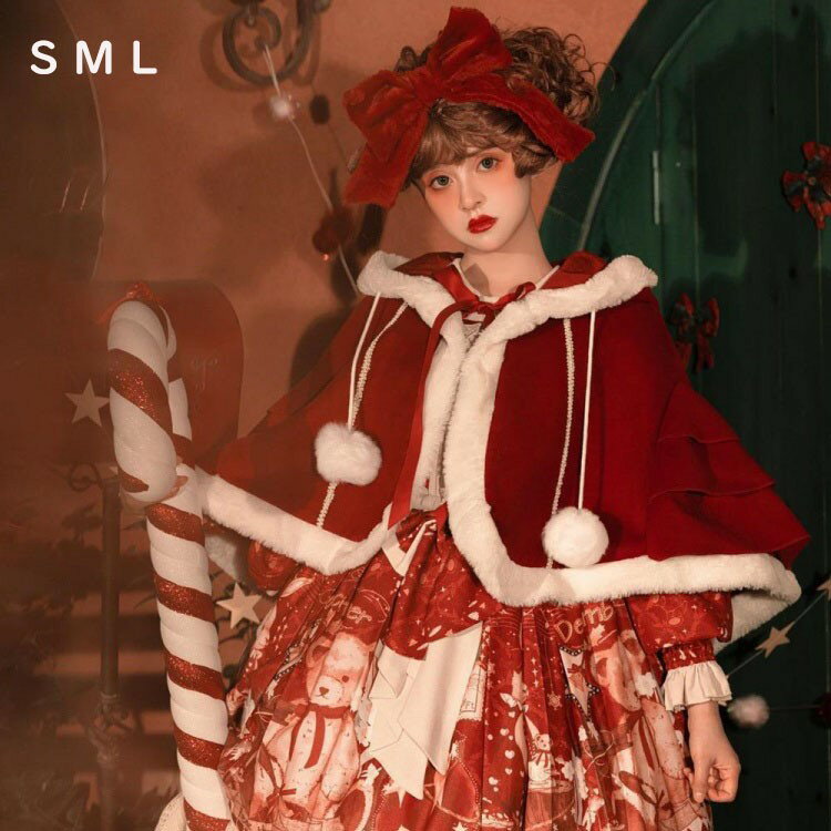 クリスマス風 ロリータ服 レディース ワンピース ロリータ 長袖 おしゃれ お姫様 プリンセス風 ロ ...