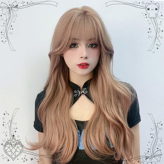 ウィッグ ロング ウェーブ カール 巻き髪 ブラウン 茶髪 フルウィッグ 自然 長髪 ロングヘア 原宿 かつら コスプレ 可愛い ロリータ レディース コスチューム 仮装 大人 おしゃれ 普段使い 日常使い イベント 学園祭 演劇 舞台 学芸会 文化祭 ハロウィン dp104jcjcx1