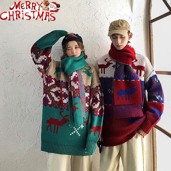 クリスマスセーター・ニット2023】彼氏とペアで着る！人気