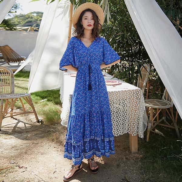 楽天市場】ワンピース ロング丈 刺繍ワンピース リゾート