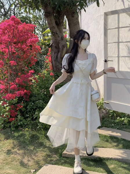 リゾートワンピース 大人可愛い 夏ワンピース リゾートワンピ ワンピース 白ワンピ...