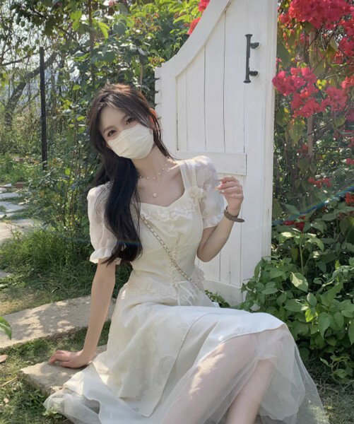 リゾートワンピース 大人可愛い 夏ワンピース リゾートワンピ ワンピース 白ワンピ...