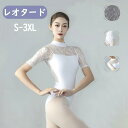 バレエ ダンス衣装 レオタード 大人 フリル 袖あり 透け感 美ライン シンプル レース 体操 花柄 背中見せ 背中開き ダンス教室 お洒落 新体操 練習着 ホ...