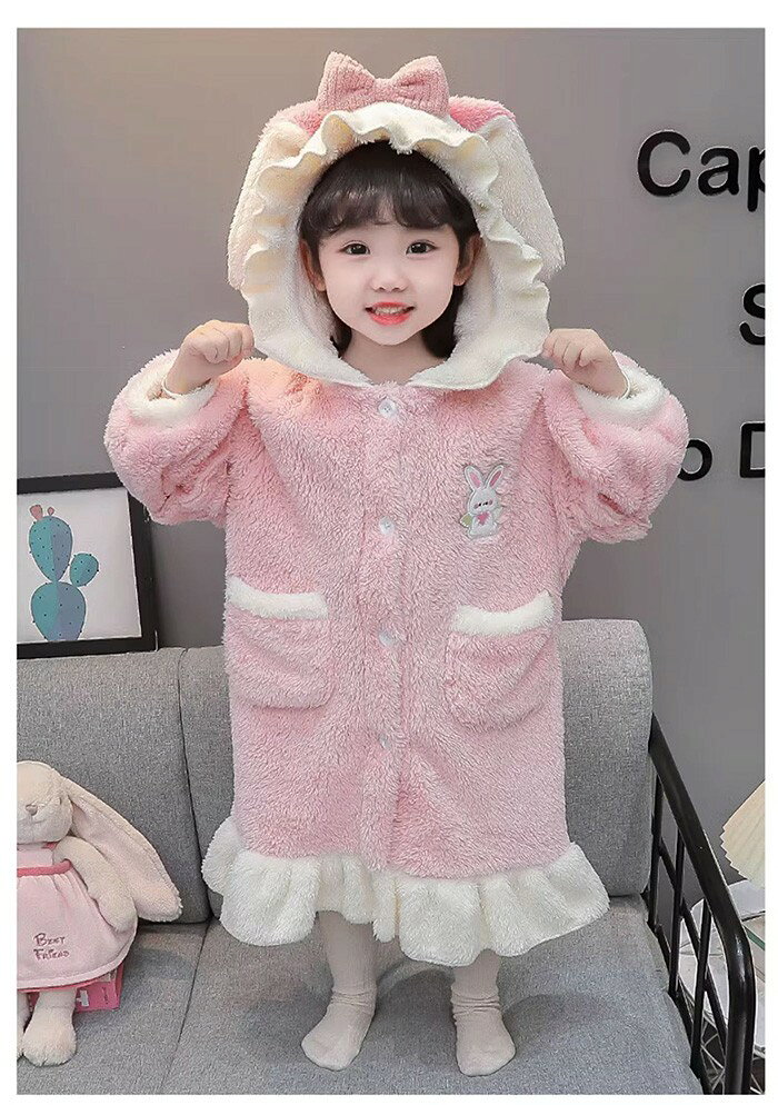 着る毛布 子供 キッズ 暖かい あったか ナイトガウン 女の子パジャマ 冬用 ルーム...