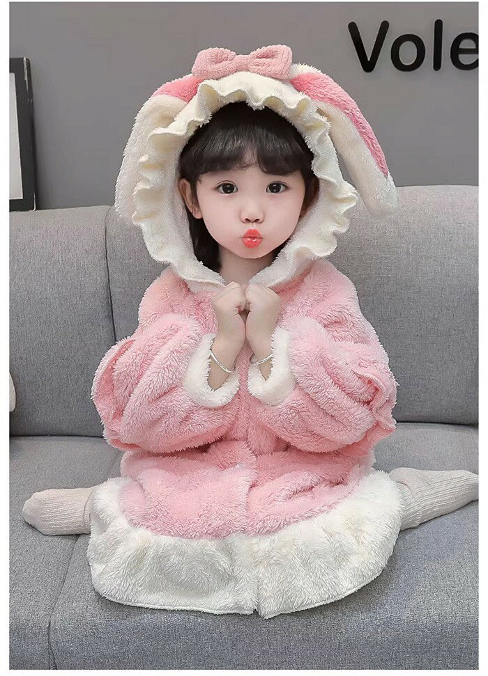 着る毛布 子供 キッズ 暖かい あったか ナイトガウン 女の子パジャマ 冬用 ルーム...