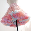 パニエ ロリータ ワイヤーなし 普段使い 50cm ゴスロリ ソフトチュール Lolita カラー コスチューム ボリューム ゴムウエスト 萌え萌え 柔らかい ...
