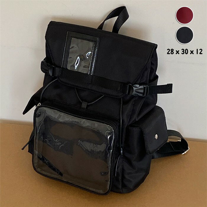樂天商城 - 痛バッグ 痛バ ぬい活 リュック バックパック レディース 見せバッグ カバン 推し活 推しバッグ 缶バッチ 透明バッグ クリア クリアバッグ かわいい A4対応可 小学生 中学生 高校生 大学生 イベント 手提げ カジュアル nc003m3