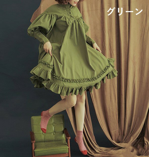 楽天市場】ロリータ ドレス（カラーグリーン）（レディース