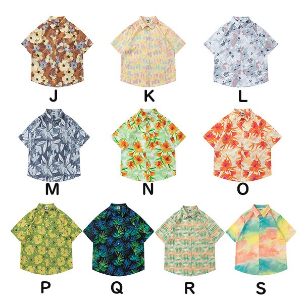 アロハシャツ 総柄 花柄 葉柄 男女兼用 uvカット メンズ レディース カジュアル 半袖 ゆったり 涼しい おしゃれ 大きいサイズ 柄シャツ 夏 海 開襟シャツ ビーチ 海 涼しい 冷感旅行 リゾート 沖縄 mo002m5m5m3 3