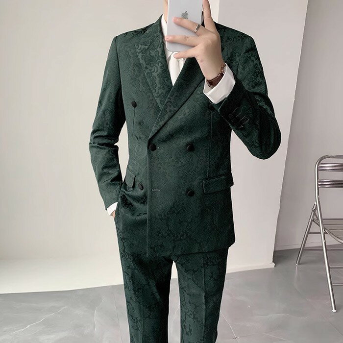 フォーマルスーツ 3点セット カジュアル メンズスーツ ビジネススーツ 就活 紳士服 大きいサイズ スリムスーツ おしゃれスーツ 結婚式 二次会 入学 入社式 シングル 男性用 M-3XL グリーン dg002m6m6m3