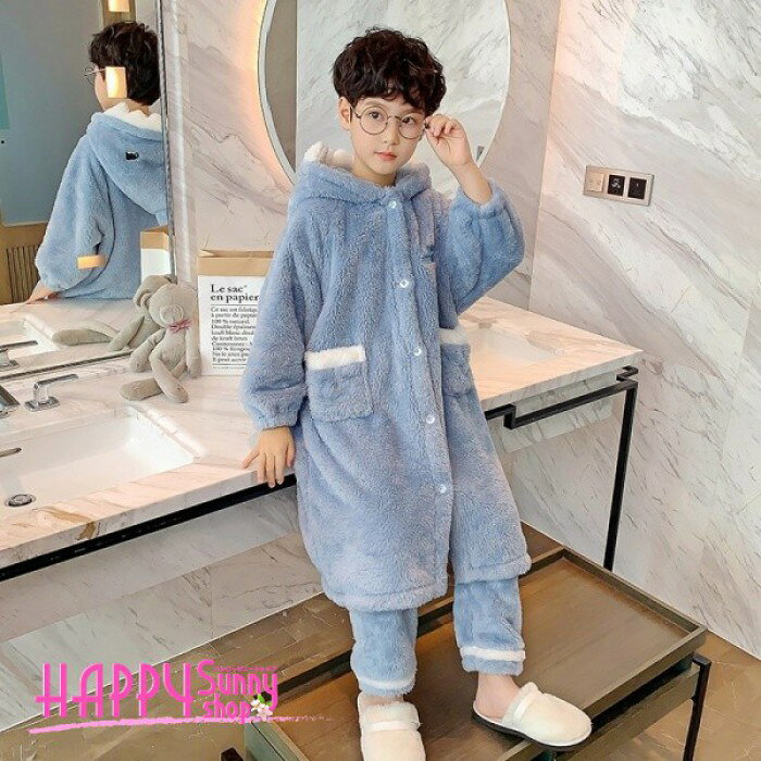 パジャマ 男の子 冬 長袖 170 ルームウェア キッズ 子供パジャマ バスローブ モコ...