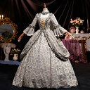 貴族 ドレス 油絵風 お姫様 衣装 カラードレス ロング 宮廷 王族服 お嬢様 舞台衣装 復古 ジュリエット ヨーロッパ ステージ衣装 オペラ声楽 撮影 西洋ド...