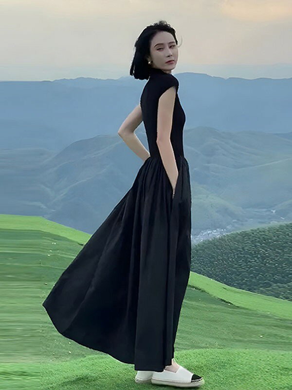 リゾートワンピース 大人可愛い 夏ワンピース リゾートワンピ ワンピース 黒ワンピ...