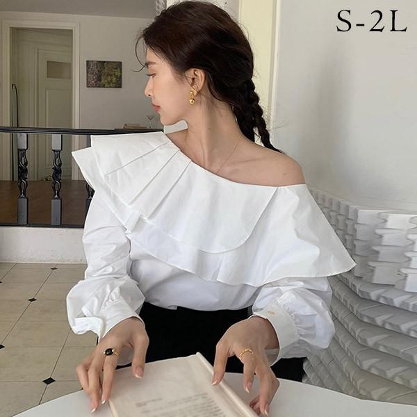 トップス袖あり長袖セクシーブラウス...