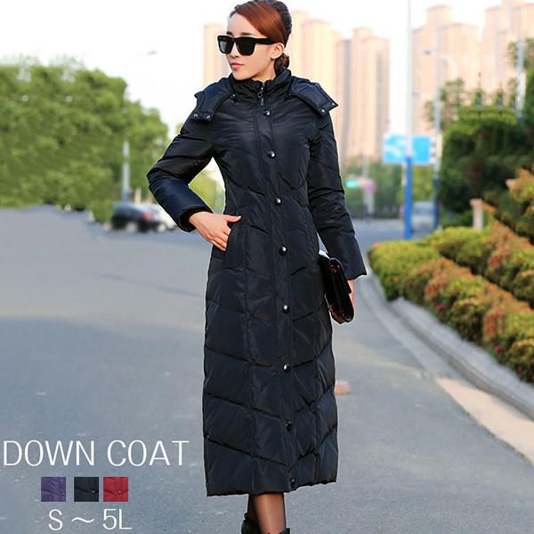 ダウンコート レディース ロング 大きいサイズ 超ロング ダウンコート 防寒性抜群 ダウンジャケット アウター ダウン 冬 ギフト 30代 40代 50代 ミセス 母 ロングコート 暖かい 厚手 軽量 防寒 撥水 あったか 黒 赤 ファー付きbs052s1s1x1