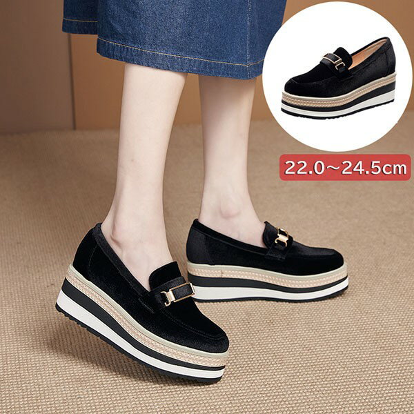 レディース ローファー 靴 軽量 厚底 スニーカー 歩きやすい 疲れない 厚底スニーカー パンプス インヒールスニーカー 厚底ローファー 靴 韓国 学生靴 通学 22.0 22.5 23.0 23.5 24.0 24.5db215s1s1m3