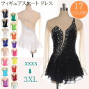 フィギュアスケート ドレス 女の子 コンクール 衣装 競技用 演出服 レッスン着 透け感 アイスダンス アイススケート ガール 長袖 レオタード フレア スカー...