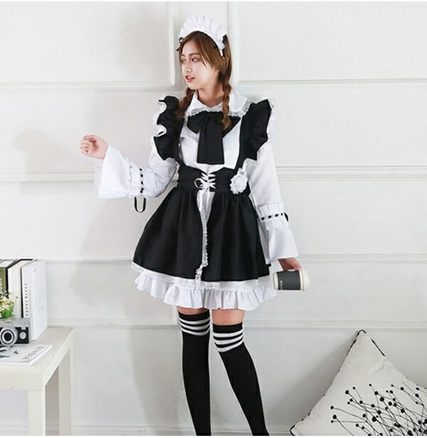 【サイス有S/M/L/XL/2XL】メイド服 コスプレ衣装 男性サイズ 女性サイズ メイド 男性 女性 コスプレ ショートメイド服 エプロン ワンピース ハロウィン フリル レディース 可愛い かわいい LOLITA ハイウエスト cm001t2t2f4