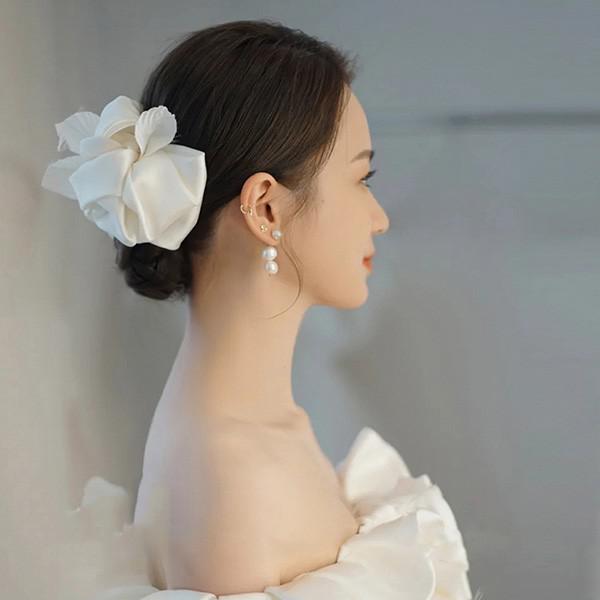 髪飾り ヘアピン サテン 花 結婚式 入学式 卒業式 訪問着 黒留袖 振袖 ピン ヘアアクセサリー ヘアーアクセサリー ヘアーピン アクセサリー ウェディング ウエディング パーティー 髪飾り 色打掛 浴衣 和装 着物 卒業袴 七五三 ピアノ バレエ cm048t2t2x1