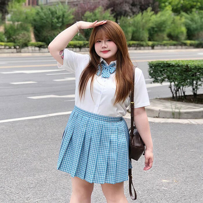 制服 スカートスーツ シャツ スカート 大きいサイズ 上下セット スクールスカート ...
